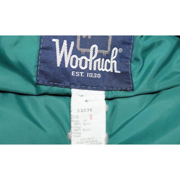 Vintage Woolrich Goose DOWN 80s Fall Winter Hunting HTF Teal Blue Vest Jacket S - Picture 3 of 7
